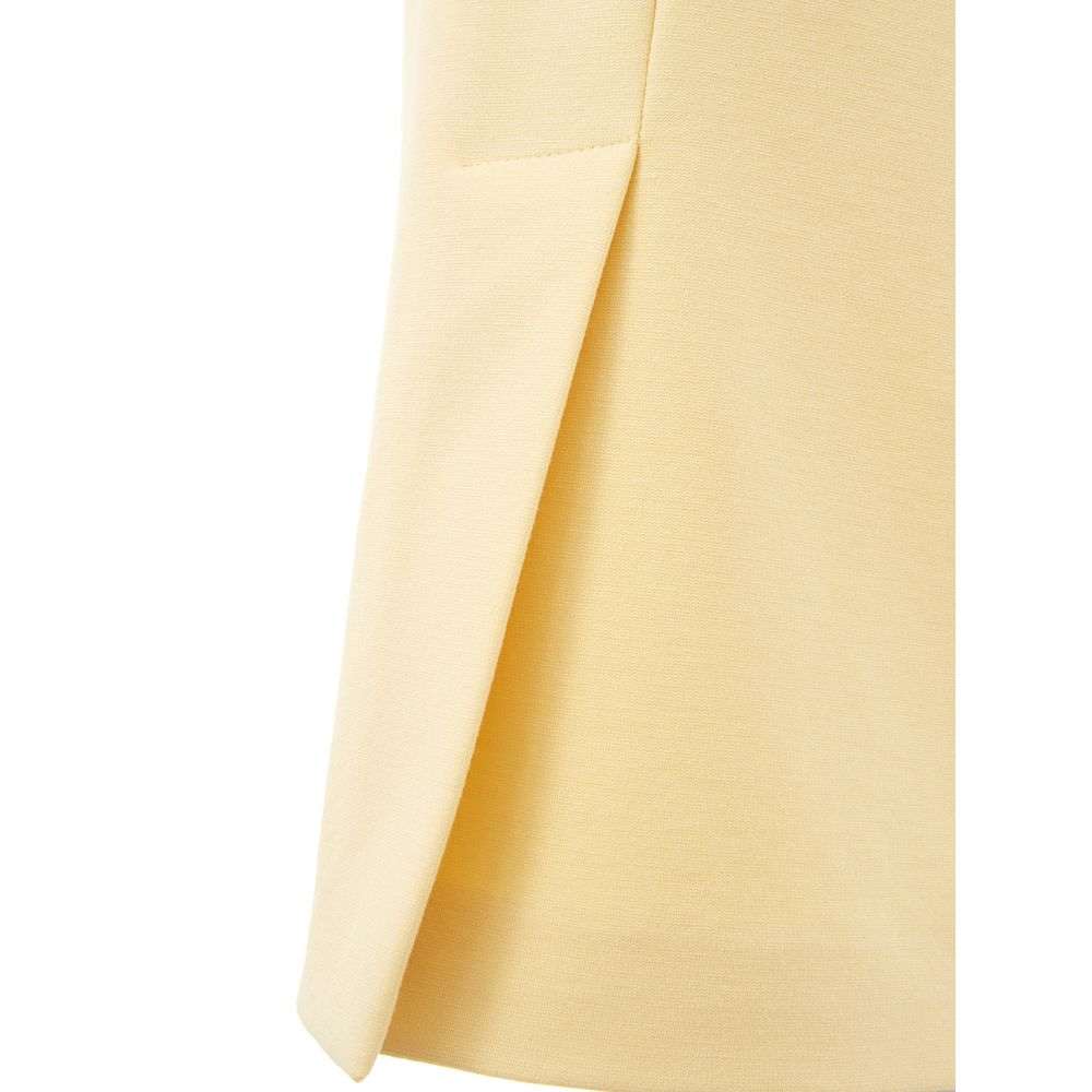 Lardini Elegant Yellow Viscose Skirt for Women - IT40|S