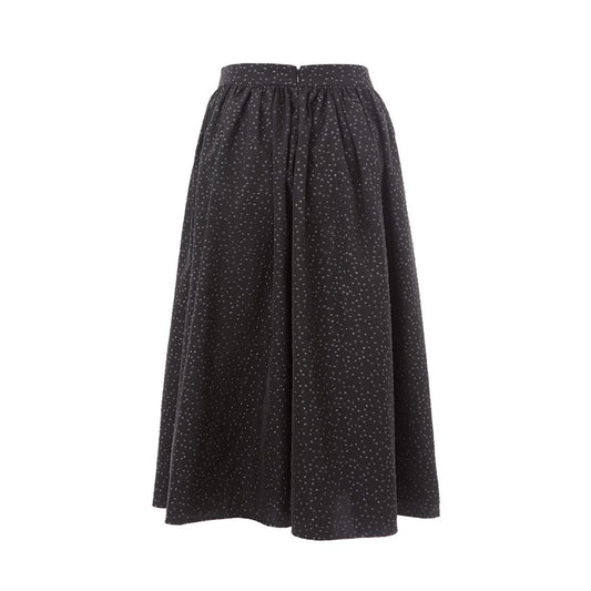 Lardini Elegant Black Polyethylene Midi Skirt - IT40|S