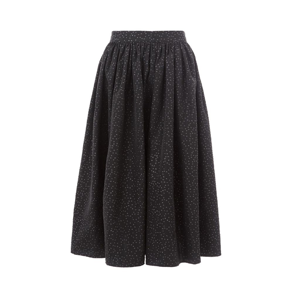 Lardini Elegant Black Polyethylene Midi Skirt - IT40|S