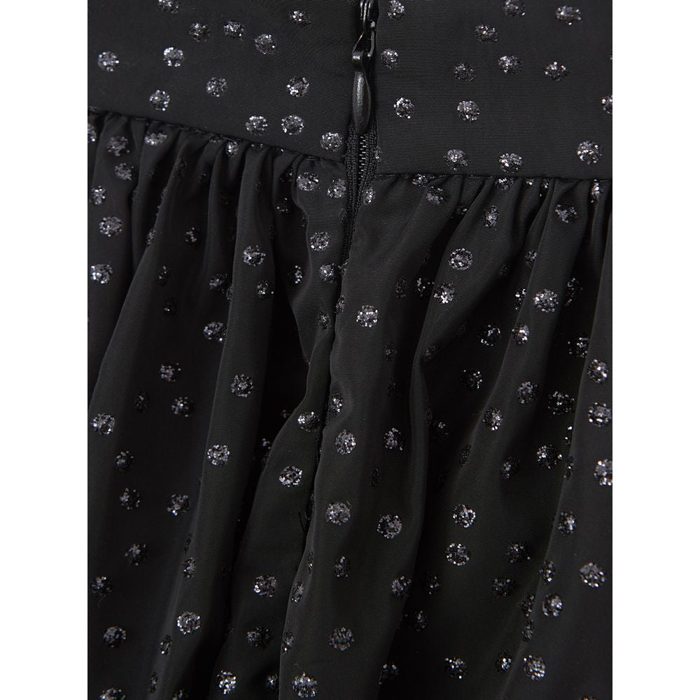 Lardini Elegant Black Polyethylene Midi Skirt - IT40|S