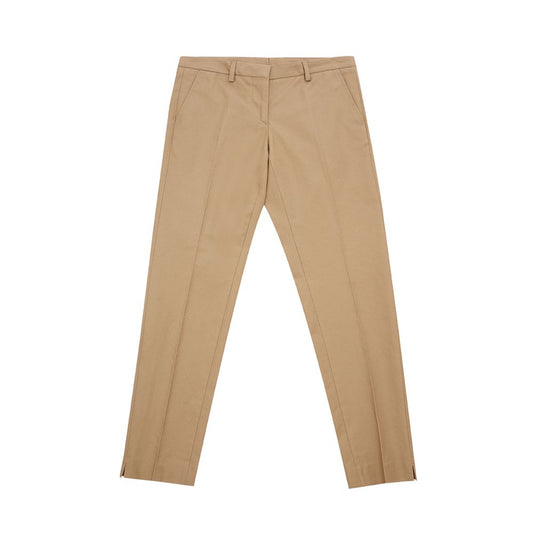 Lardini Elegant Brown Cotton Trousers for Women - IT38|XS