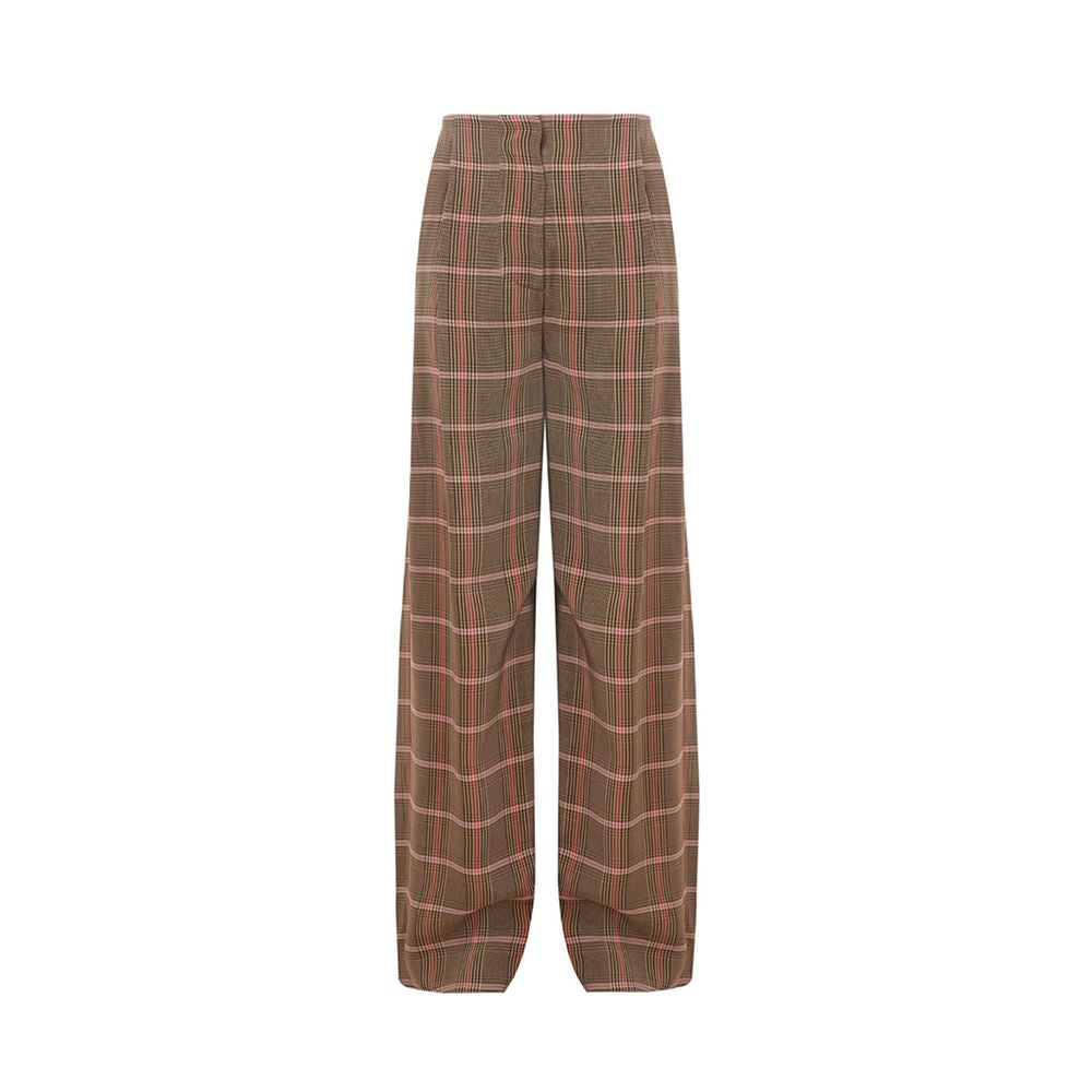 Lardini Elegant Brown Viscose Pants for Women - IT40|S