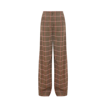 Lardini Elegant Brown Viscose Pants for Women - IT40|S