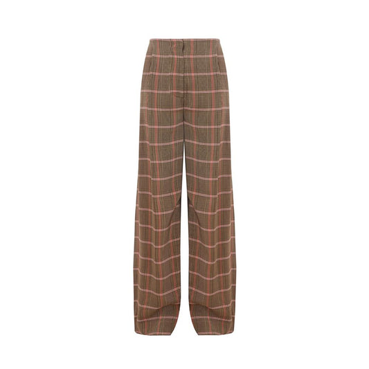 Lardini Elegant Brown Viscose Pants for Women - IT40|S