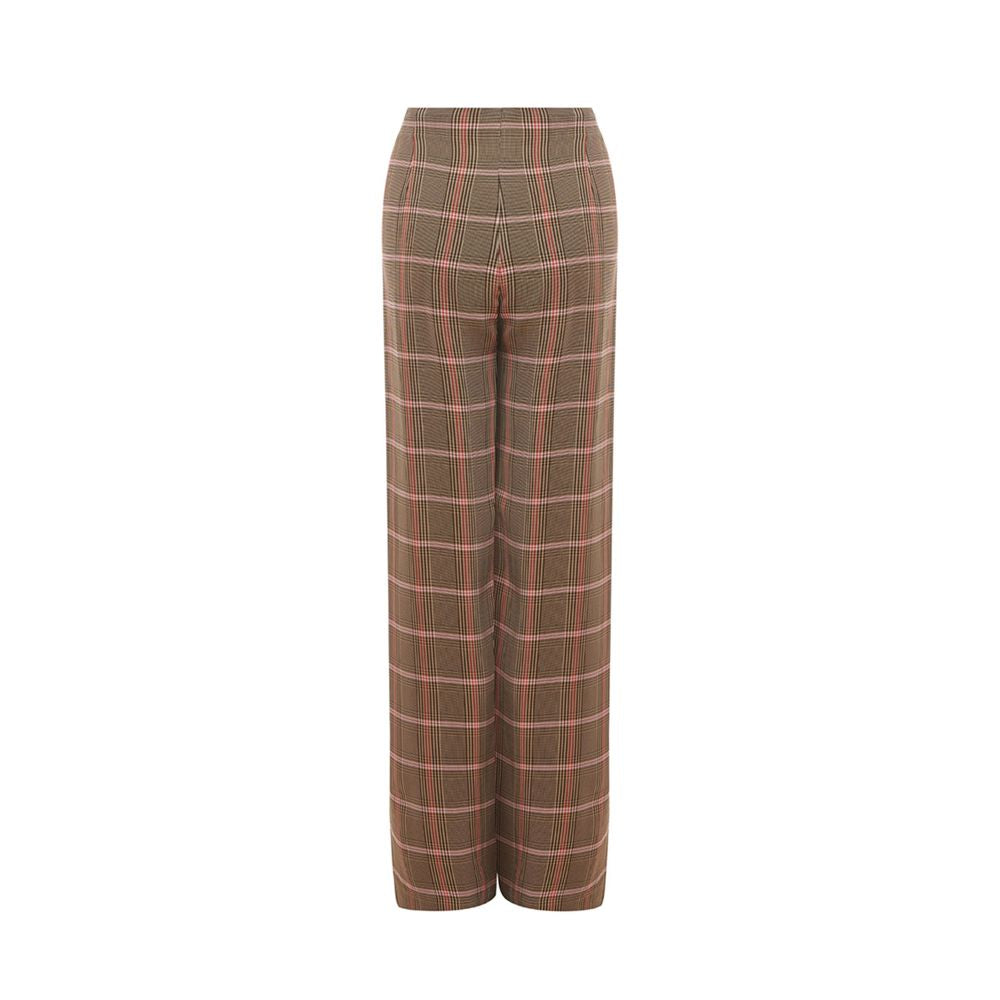 Lardini Elegant Brown Viscose Pants for Women - IT40|S