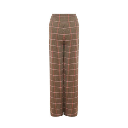 Lardini Elegant Brown Viscose Pants for Women - IT40|S