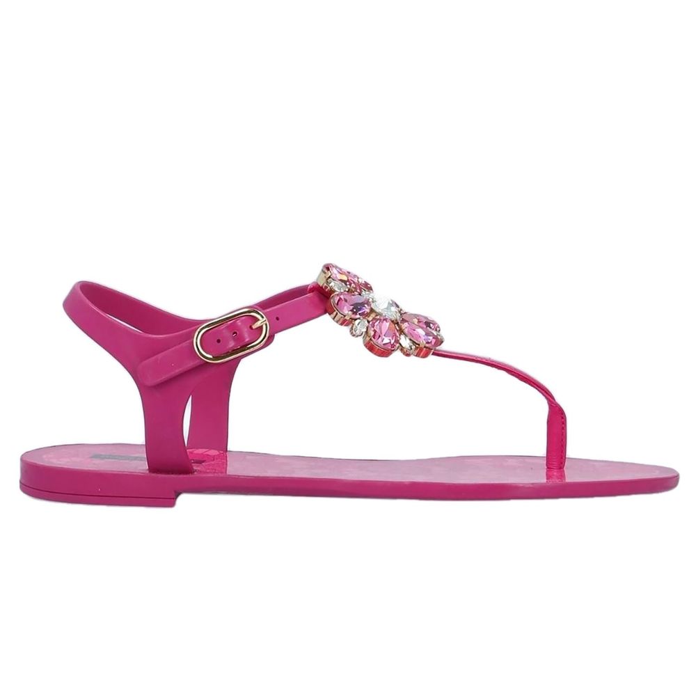 Dolce & Gabbana Fuchsia Cotton Sandal - EU36/US6