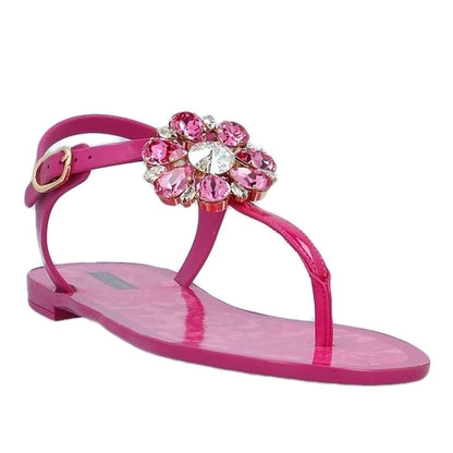 Dolce & Gabbana Fuchsia Cotton Sandal - EU36/US6