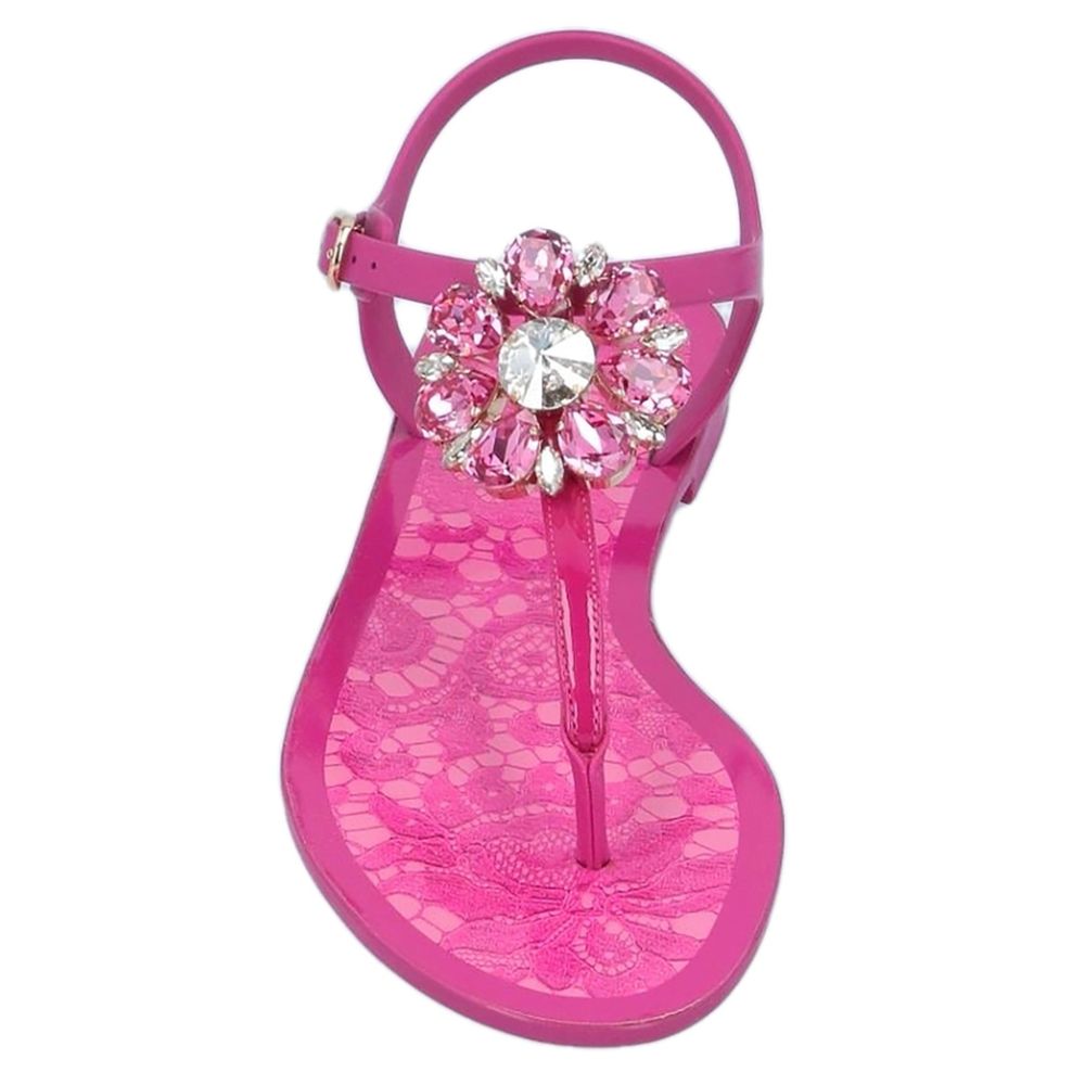 Dolce & Gabbana Fuchsia Cotton Sandal - EU36/US6