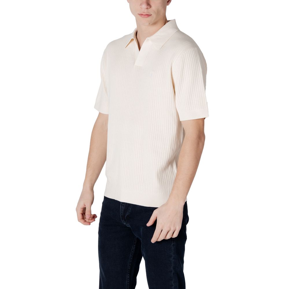 Calvin Klein Jeans Cream Cotton T-Shirt - IT44 | S