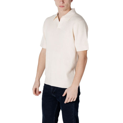 Calvin Klein Jeans Cream Cotton T-Shirt - IT44 | S