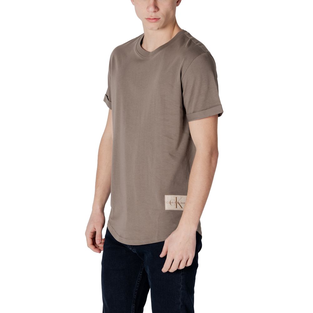 Calvin Klein Jeans Beige Cotton T-Shirt - IT46 | M