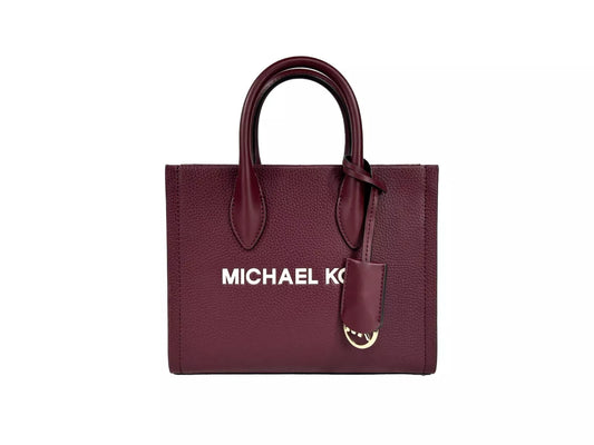 Michael Kors Mirella Small Top Zip Tote Bag Maroon