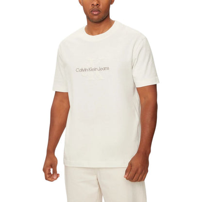 Calvin Klein Jeans Beige Cotton T-Shirt - IT46 | M