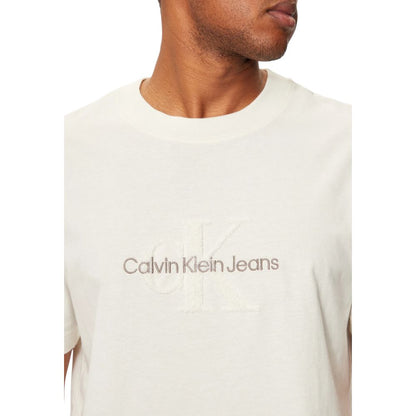 Calvin Klein Jeans Beige Cotton T-Shirt - IT46 | M