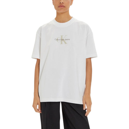 Calvin Klein Jeans White Cotton Tops & T-Shirt