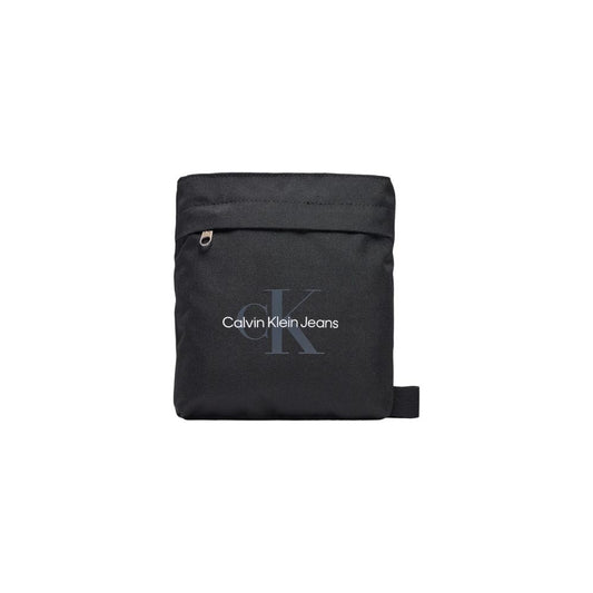 Calvin Klein Jeans Black Recycled Polyester Messenger Bag