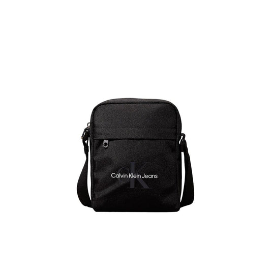 Calvin Klein Black Recycled Polyester Messenger Bag