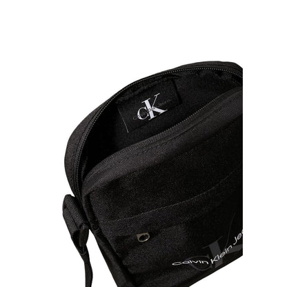 Calvin Klein Black Recycled Polyester Messenger Bag