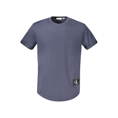 Calvin Klein Blue Cotton Men T-Shirt - M