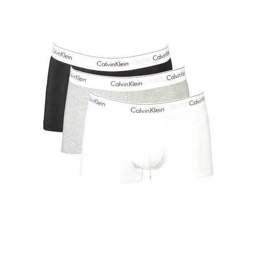 Calvin Klein Gray Cotton Men Trunk - S