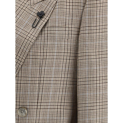 Lardini Prince de Wales double-breasted Blazer