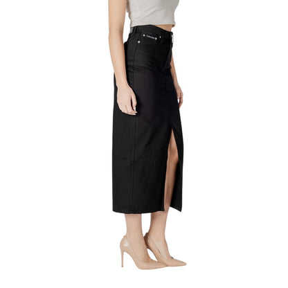 Calvin Klein Jeans Black Cotton Skirt