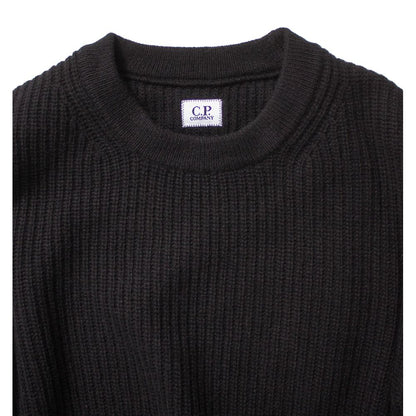 C.P. Company Black Wool Men Sweater