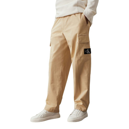 Calvin Klein Beige Cotton Jeans & Pant