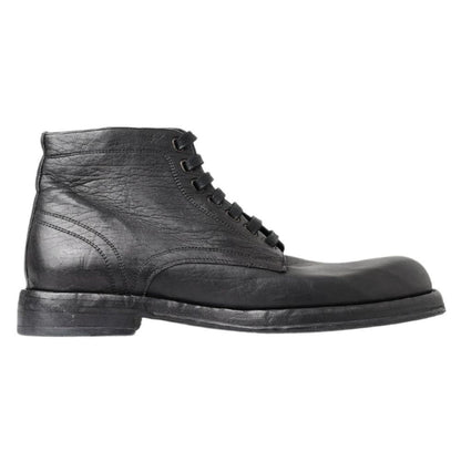 Dolce & Gabbana Black Horse Leather Boot