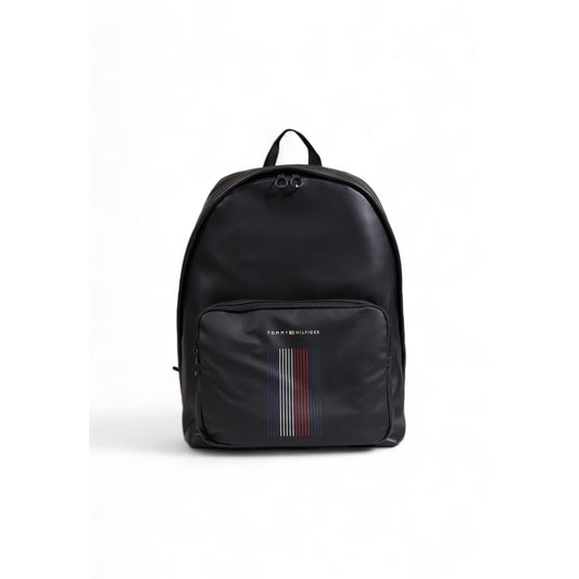 Tommy Hilfiger Black Polyester Leatherette Backpack