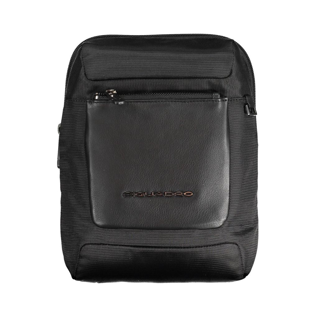 Piquadro Black RPET Men Shoulder Bag