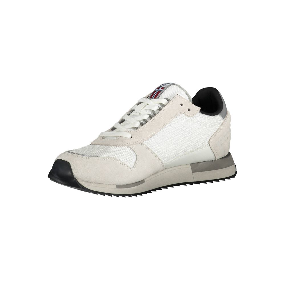 Napapijri White Leather Men Sneaker - EU44/US11