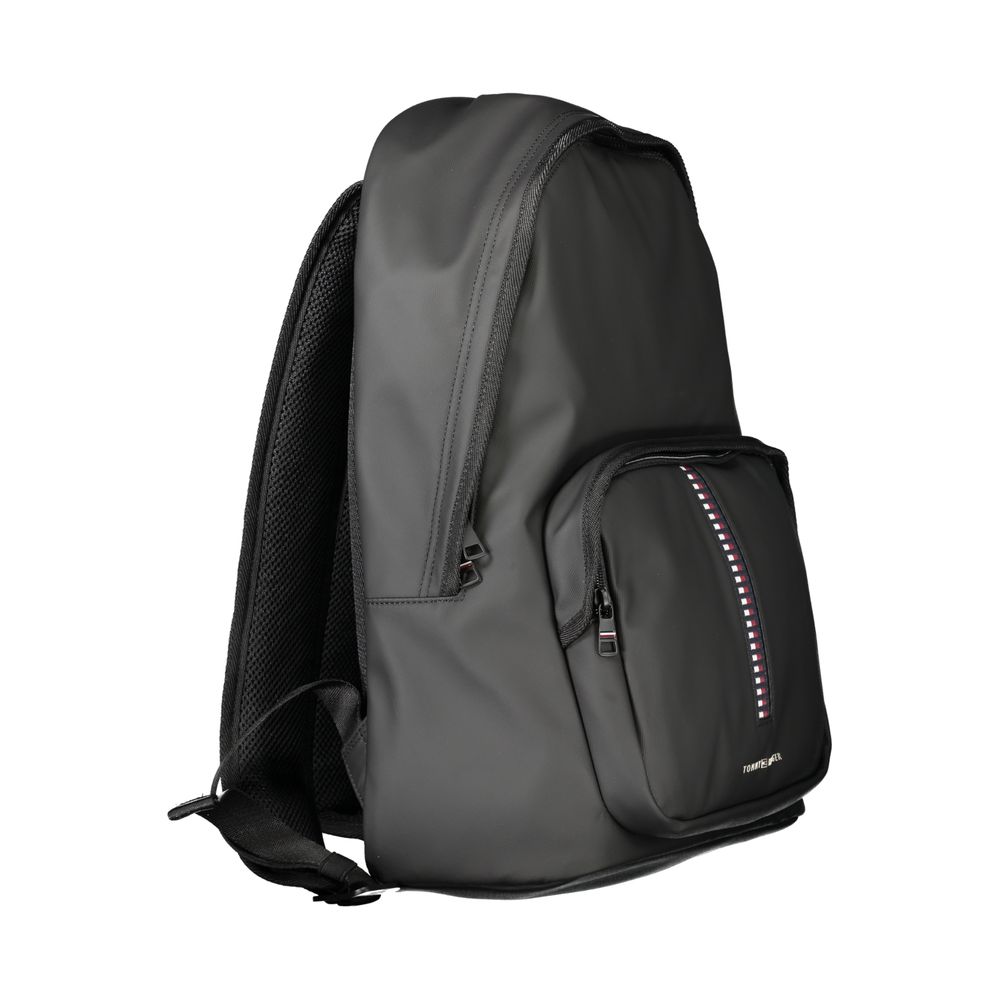 Tommy Hilfiger Black Polyethylene Men Backpack