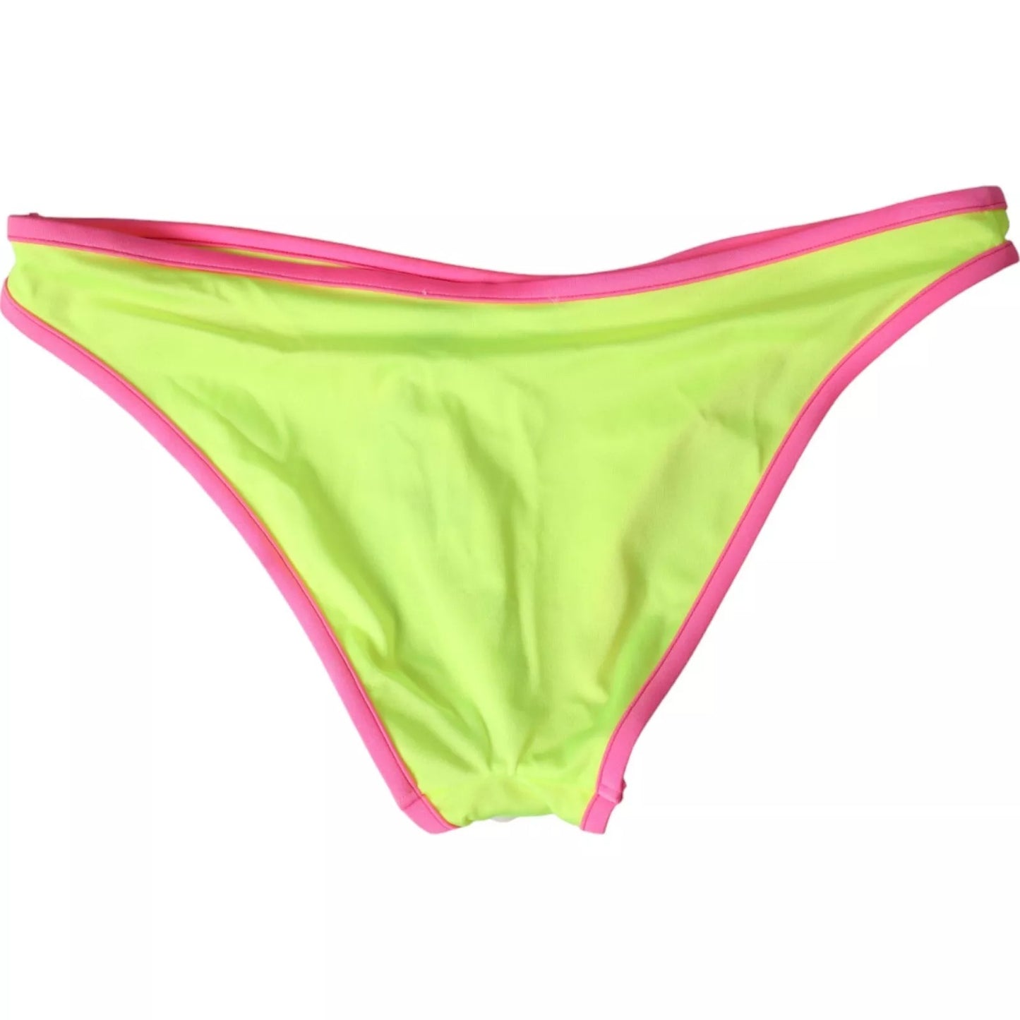 Dolce & Gabbana Yellow Pink Nylon Swimwear Bottom Beachwear Bikini