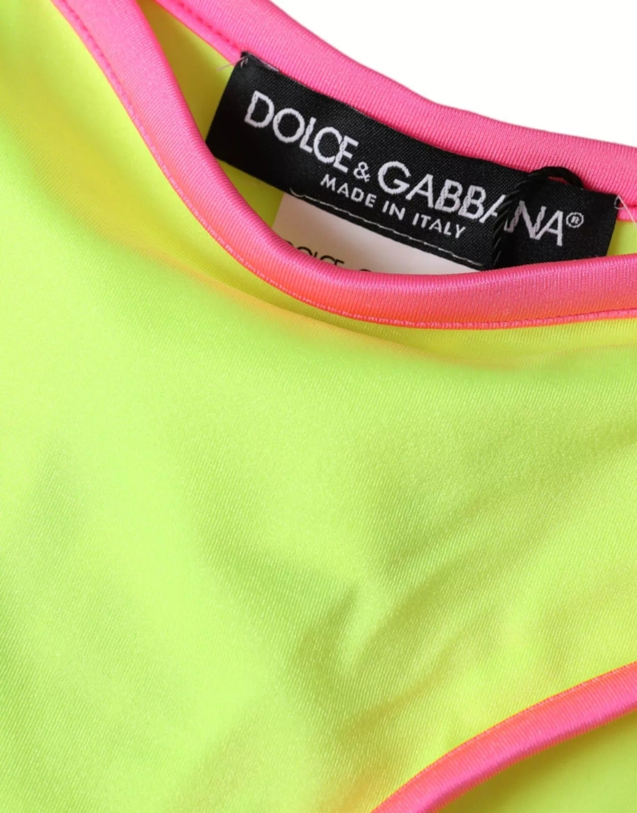 Dolce & Gabbana Yellow Pink Nylon Swimwear Bottom Beachwear Bikini