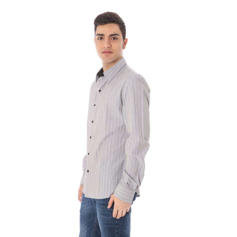 Costume National White Cotton Men Shirt