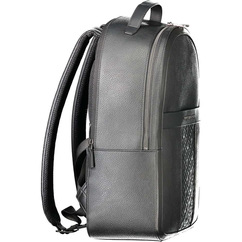 Tommy Hilfiger "Black Polyethylene Men Backpack"