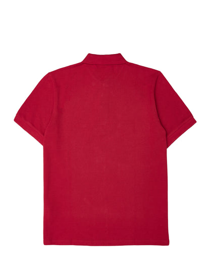 Burberry Red Cotton Collared Polo Shirt