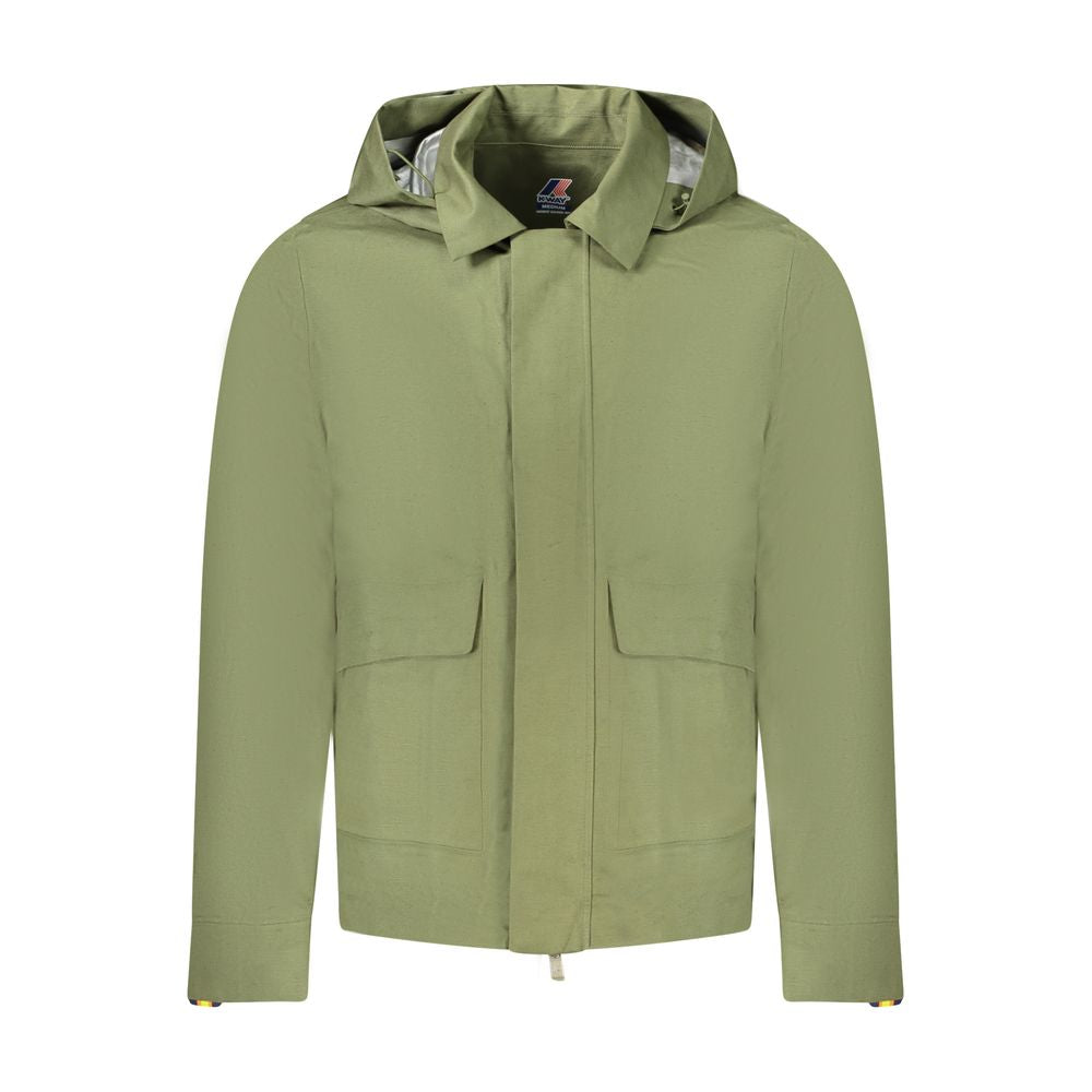 K-WAY Green Linen Men Jacket