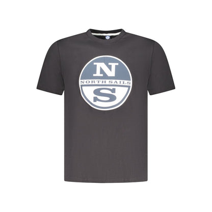 North Sails Black Cotton Men T-Shirt