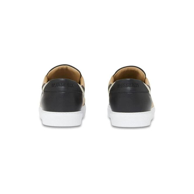 Burberry Black Leather New Salmond Sneakers