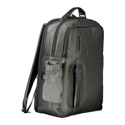 Piquadro Gray Polyester Mens Backpack