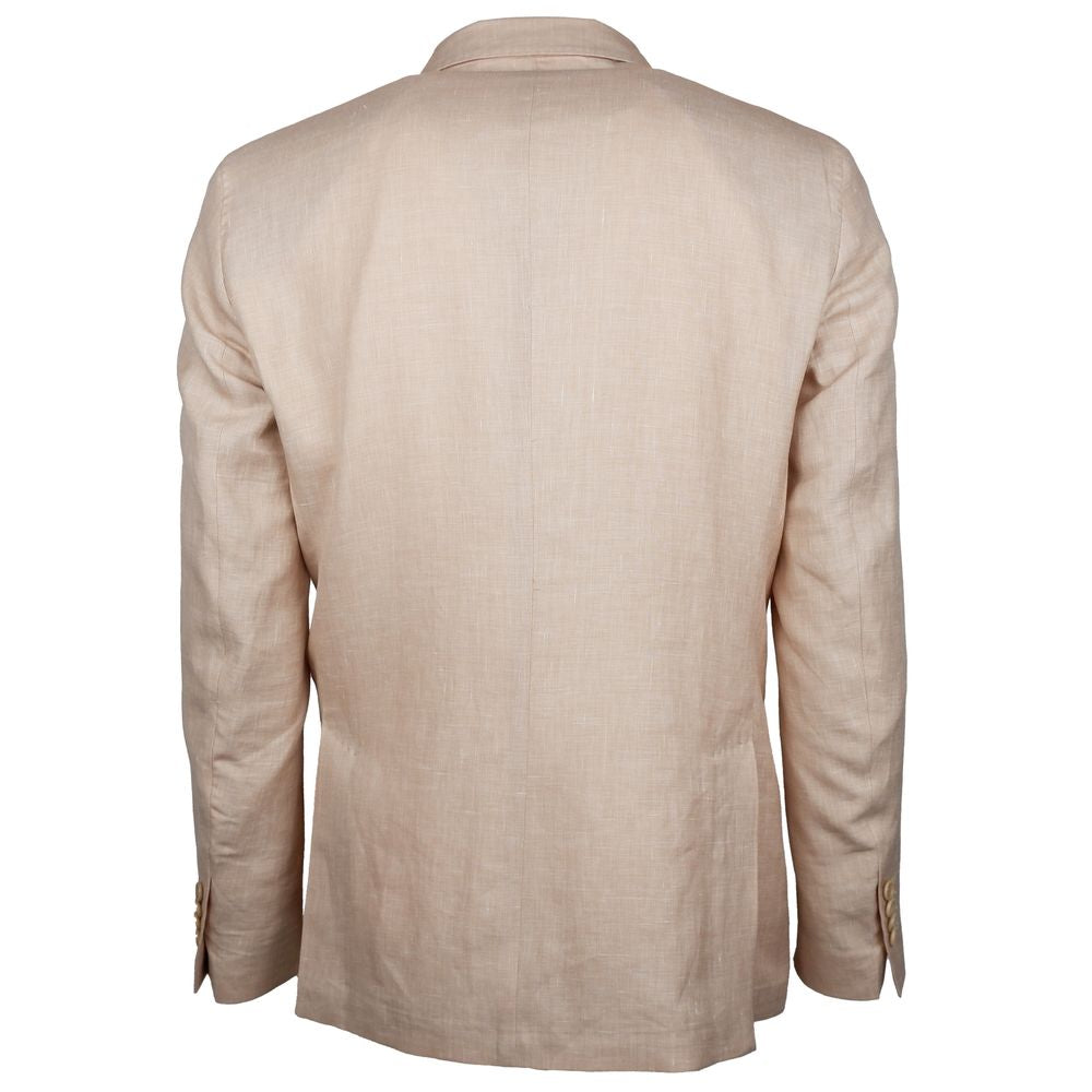 Made in Italy Beige Linen Blazer