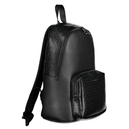 Calvin Klein Black Polyester Men Backpack