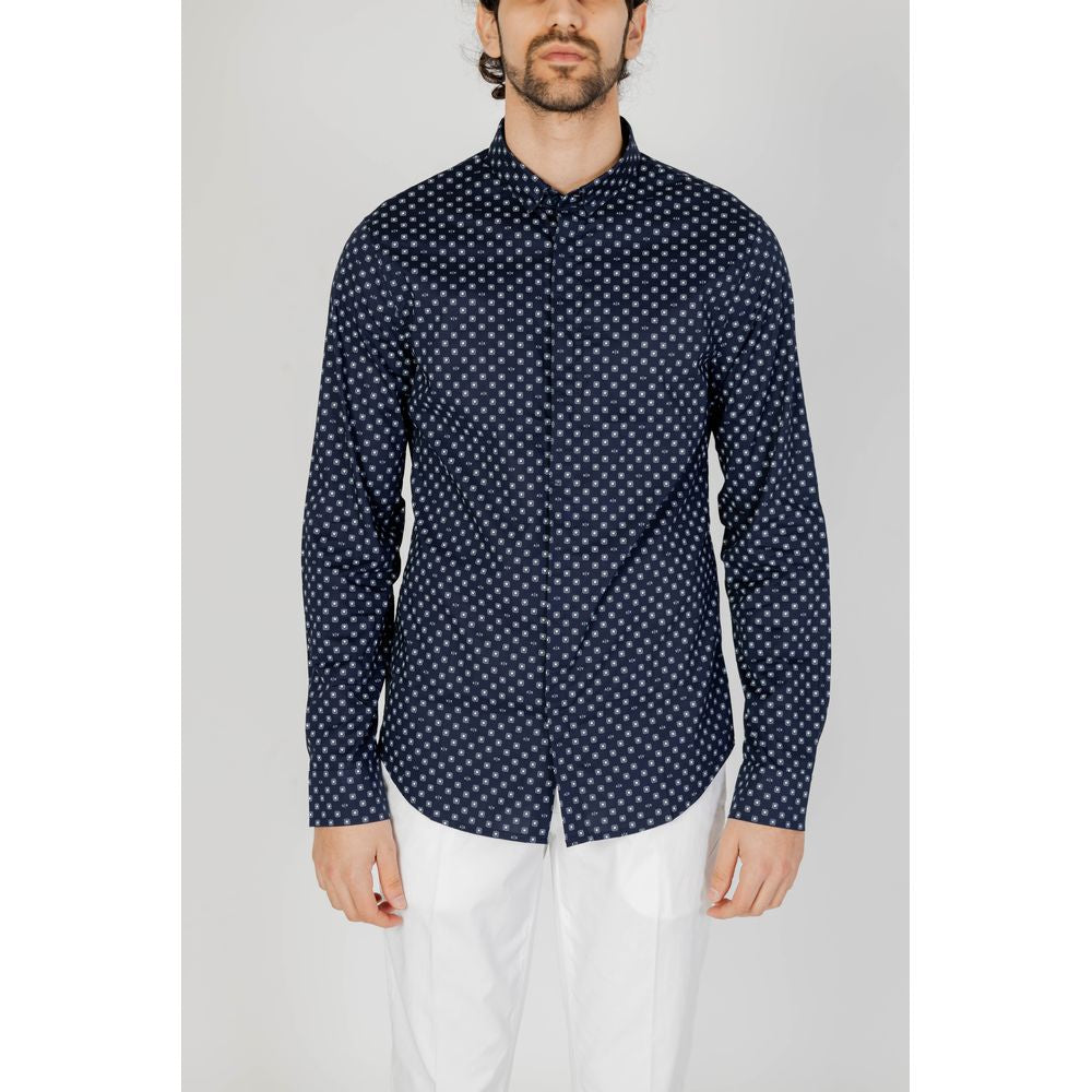 Armani Exchange Blue Cotton Shirt