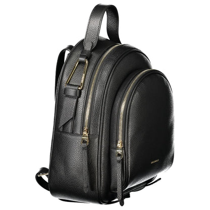 Coccinelle Black Leather Women Backpack