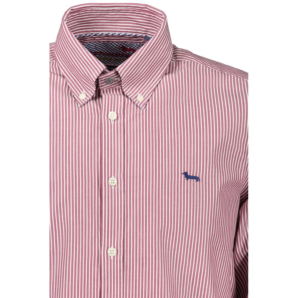 Harmont & Blaine Elegant Pink Narrow Fit Long Sleeve Shirt - XXL