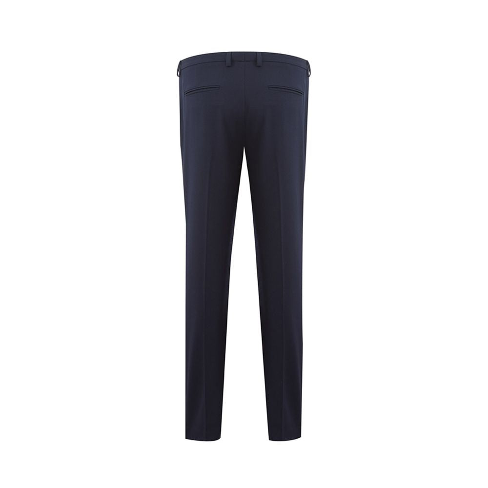 Elegant Blue Wool Pants for Women