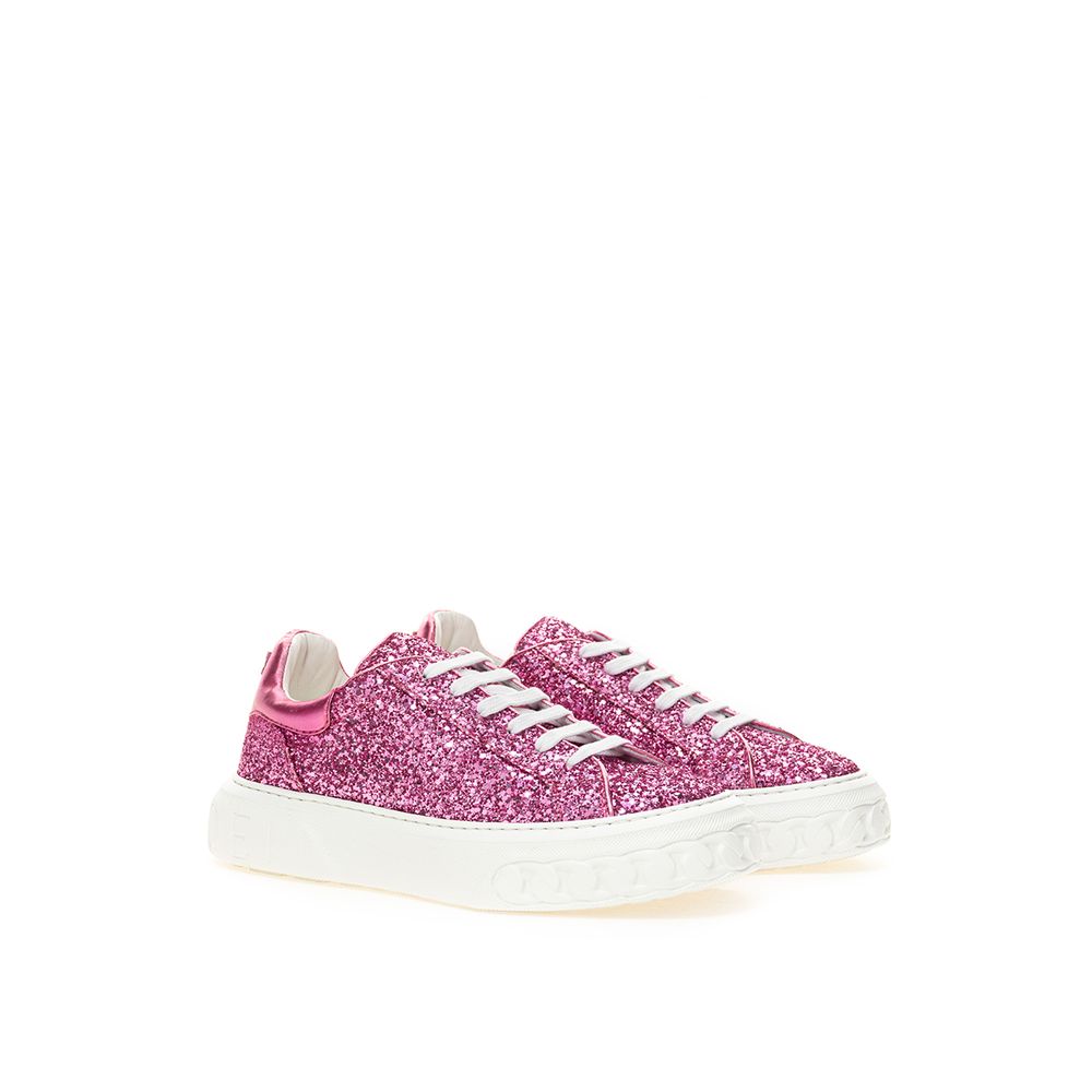 Casadei Fuchsia Elegance Leather Sneakers - EU36.5/US6.5